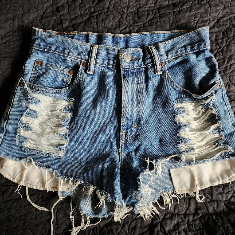 Distressed Levi Shorts